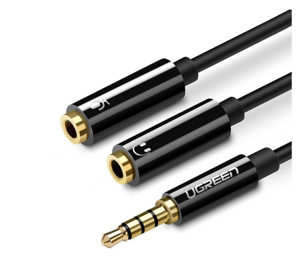 UGREEN Rozdzielacz audio AUX mini jack do słuchawki + mikrofon 20cm 6957303836208 - 1257647 - zdjęcie